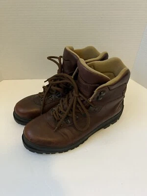 Asolo Fax 556 Leather Lace Up Heavy Duty Outdoor Boots Men’s Sz 8 Vibram Sol EUC Foto 1 de 4