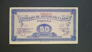 50 céntimos CONSEJO ASTURIAS Y LEÓN, 1936. Pick S603. SC- - Imagen 1 de 2