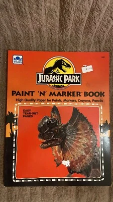 Vintage Jurassic Park Paint 'N' Marker Book - Golden Book - Image 1 of 2
