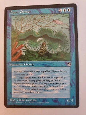 MTG Magic The Gathering Card Giant Oyster Summon Oyster Blue Homelands 1995 - Image 1 of 2