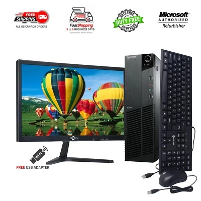 Lenovo M81 SFF Desktop Computer PC Intel  i5 3.2GHz RAM 20" HDMI SSD Win Wi-Fi - Image 1 of 4