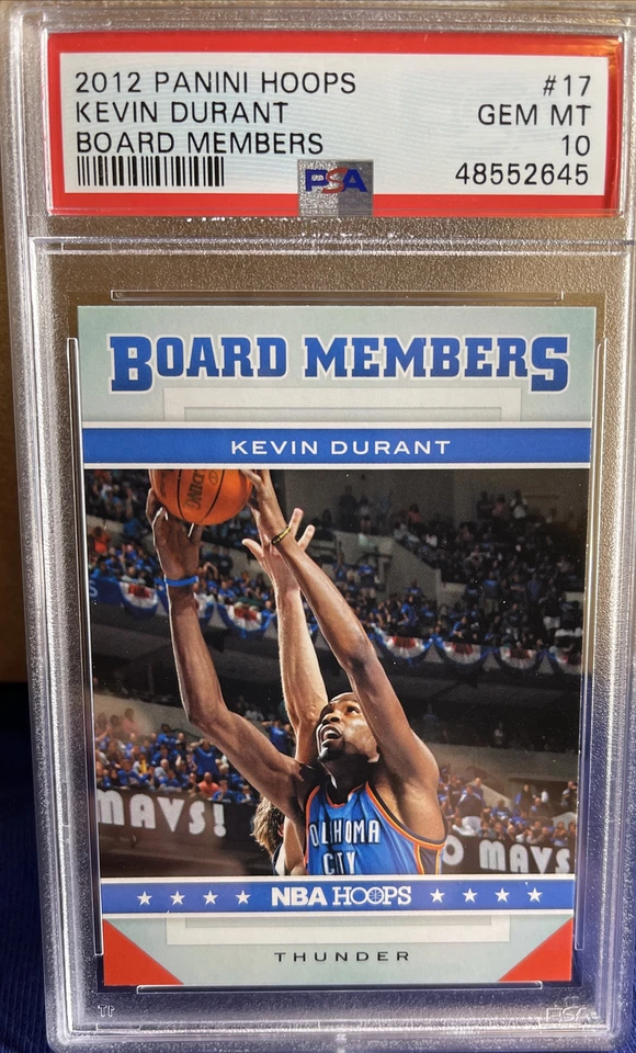Low POP 2012 PANINI NBA Hoops Kevin Durant PSA 10 Gem Mint Hall Of Fame All Star - Image 1 of 3
