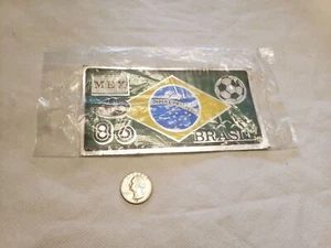 Original Vintage 1986 Fußball Brasilien Mexiko WM Sticker - Bild 1 von 4