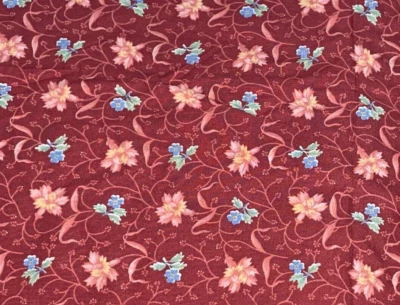 Tela de algodón floral de iris margarita vintage de 1/2 yarda Ozark Calicos de Fabri-Quilt BTHY Foto 1 de 4