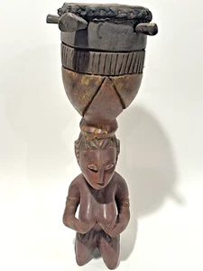 Antike afrikanische Zeremonientrommel evtl. Baga Stamm 17,5" hoch - Bild 1 von 11