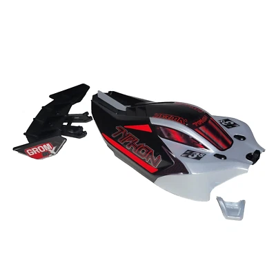 Carrocería Arrma Typhon Grom 223s 1/18 pintada de fábrica negra sin clip y alerón de ala Foto 1 de 4