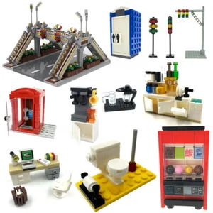 MOC City Road Plates Traffic Light Bridge Vending Coffee Machine Office Toilet - Picture 1 of 17