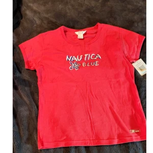 NWT Nautica Blue Women's Short Sleeve Sleepwear Large 100% Cotton Red - Picture 1 of 11