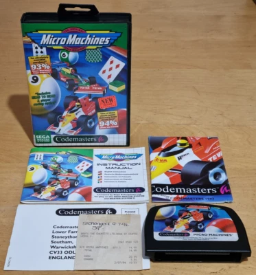 Micro Machines for SEGA Master System Complete With Poster & Receipt! Near Mint - Image 1 of 4