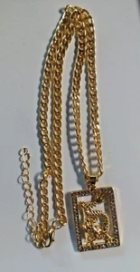 Halskettchen: goldfarben 44/49 cm mit kleinen Anhänger(Chinesischer Drache) - Bild 1 von 3