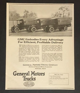 Pubblicità Camion General Motors 1924 Consegna Sullivan Co Stampa Antica AD - Foto 1 di 2