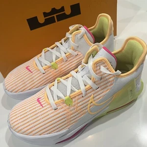 Nike LeBron Witness VI Melon Tint Size 9.5/11 Women White Lemon Twist CZ4052-101 - Picture 1 of 11