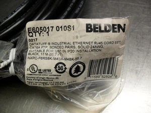 Belden E605017 010S1  Industrial Network Cable,  RJ45 Plug, 55.7FT NEW - Picture 1 of 3