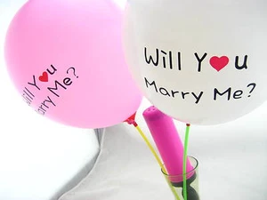 Qualität 12" Latexballons WILL YOU MARRY ME Verlobungsvorschlag Requisite Party Deko - Bild 1 von 11