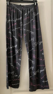 David & Goliath Girl’s Small Pajama Pants Lounge Gray “Thank God I’m Pretty” - Image 1 of 4