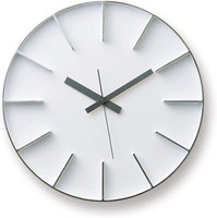 Details about / Lemnos fun pun clock L Wall Clock White From Japan New