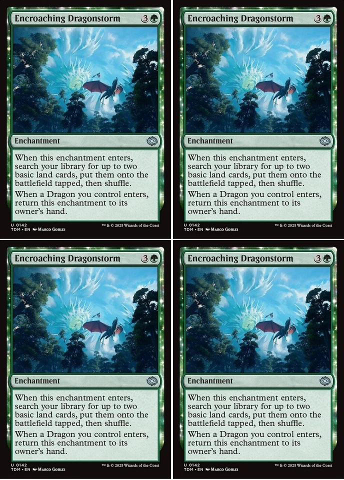 MTG - 4x ENCROACHING DRAGONSTORM - Tarkir Dragonstorm (U) - Image 1 of 1