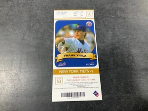 METS~2012 TICKET STUB 8/7/12 VS MARLINS~CUBIERTA: FRANK VIOLA - Imagen 1 de 1