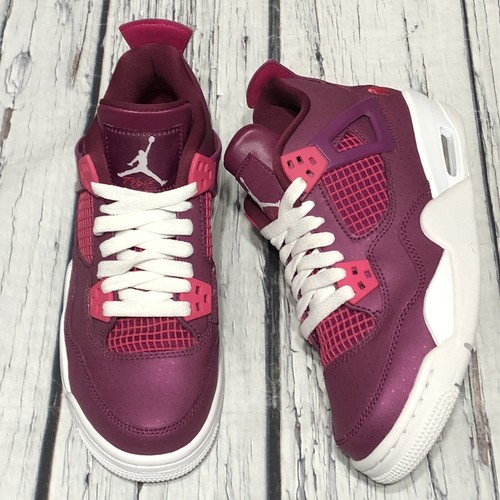Air Jordan 4 Retro GS 4.5Y Donna Taglia 6 487724 661 Per Amore del Gioco Berry