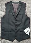 Smart grey blue check / plum waistcoat SKOPES WITTON 38R NWT was 45 when new ..