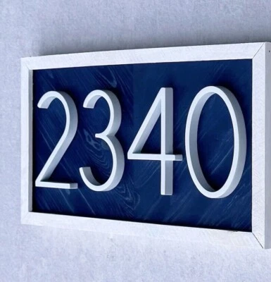 House Numbers, Address Numbers, Modern House Numbers, Personalized Wood Sign - Image 1 of 4