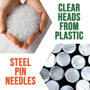 Clear Thumb Tacks 100 Pack - Push Pins for Bulletin Boards, Cork Boards, Walls - Picture 1 of 4