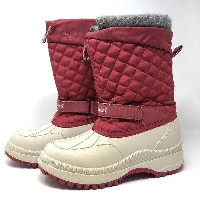 LL Bean Niñas Jóvenes Talla 5 EE. UU. Rosa/Tostado/Gris Nieve Botas de Invierno 7181 🚚GRATIS📦 Foto 1 de 4