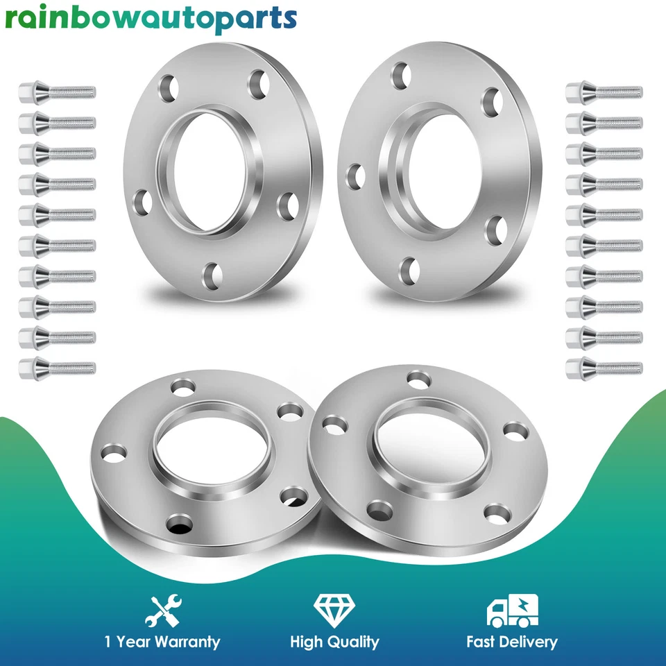 4 шт колесных распорок 10 мм Hubcentric 5x120 для BMW E36 E46 E60 E90 325i 328xi 535is - Изображение 1 из 4