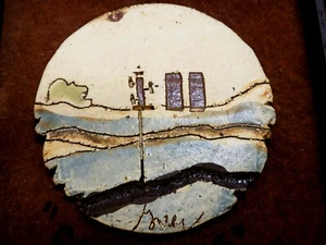 Miniatur Gemälde "GUTER SCHIEFER" ÖL GASFÖRDERUNG signiert orig selten OOAK USA - Bild 1 von 12