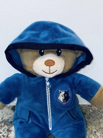 12 Inch NBA Timberwolves Teddy Bear Plush Hoodie Doll Basketball Souvenir Toy Cover