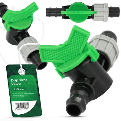Bewässerungsventil-Tropfband T x 16 mm Tröpfchenbewässerung von Pflanzenreihen - Bild 1 von 4