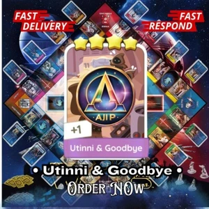 Utinni & Goodbye 4 Stars Sticker - Star Wars Album Set 14 ⚡⚡ fast delivery ⚡⚡ - Picture 1 of 1