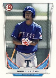 (50) Lote de tarjetas de novato Nick Williams 2014 Bowman Draft Picks #TP70 Rangers - Imagen 1 de 1