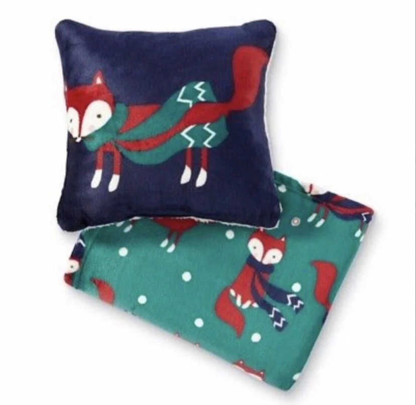 НОВЫЙ CANNON FOX БРОСИТЬ 50 x 60 и подушка комплект бархат плюшевый мягкий быстрая доставка - Изображение 1 из 1