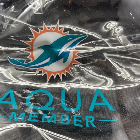 NFL Dolphins CLEARLY STADIUM BAG LINE DRAW STRING BAG Cover