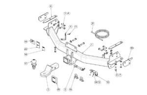 HAYMAN REESE Tow Bar + Wiring Kit ISUZU MU-X SUV 06/21-ON 3500kg 03396RW - Picture 1 of 5
