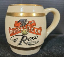 Antique 1905 Royal Beer Royal Brewing Kansas City Missouri Stoneware Mug