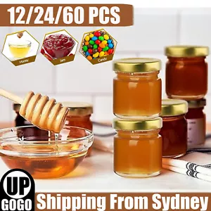 12/24/60X Glass Jars with Lid Small Food Storage Mini Jam Bottles Container Jar - Picture 1 of 15
