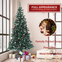 ALEKO CTS71H650 Deluxe Artificial Indoor Christmas Holiday Tree 6 Foot Snow Dusted ALEKO CTS71H650 Deluxe Artificial Indoor Christmas Holiday Tree 6 Foot Snow Dusted