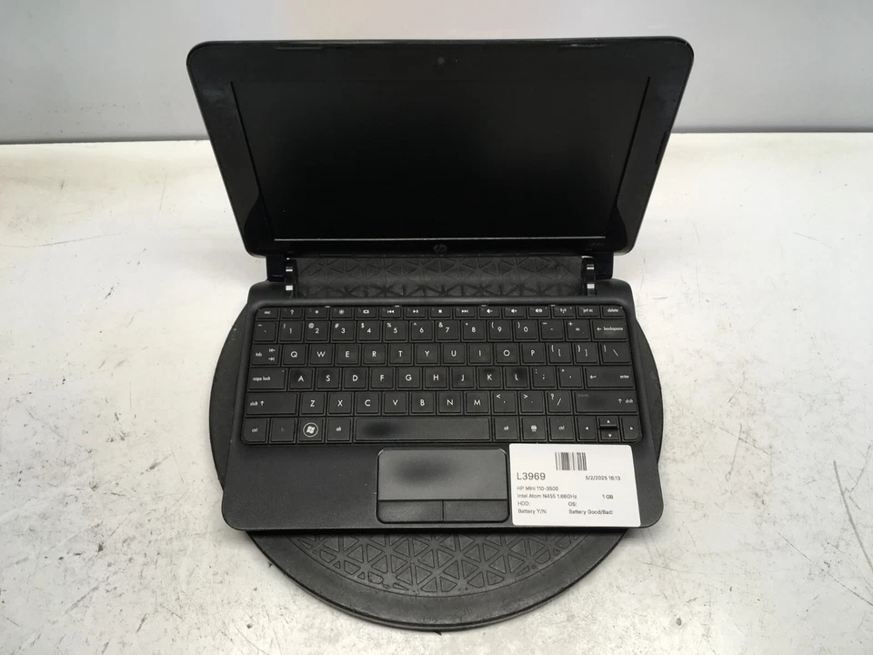 HP Mini 110-3500 Intel Atom N455 1.66GHz 1 GB NO HDD No Batt - Immagine 1 di 4