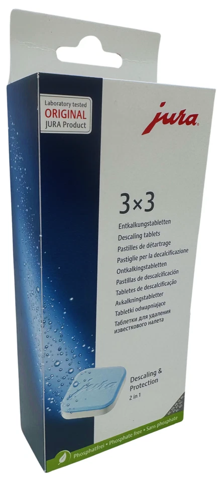 Jura Descaling Tablets 3x3 2-phase | 61848 Duty Free - Image 1 of 3
