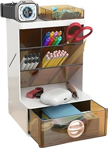 Desk Organizer, Multi-Functional Pen Holder, Organizer for desk 1 drawer 6 slots - Picture 1 of 7