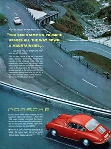 1964 Porsche 356 C Coupe "Mountainside" Original Color Print Ad - Picture 1 of 1