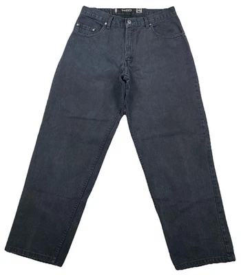 Jeans jeans masculino vintage Levi’s Silvertab preto desbotado folgado 34x31 - Imagem 1 de 4