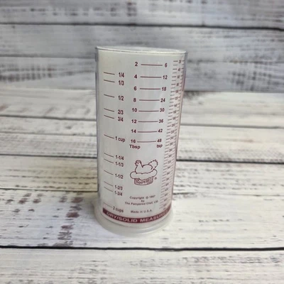 Pampered Chef Measure All Measuring Cup Reversable Wet Dry Liquid Solid USA - Image 1 of 4