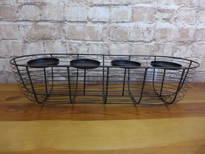 Adventskranz Tablett  Schale Metall schwarz  für Stumpenkerzen  50 cm breit ! - Bild 1 von 2