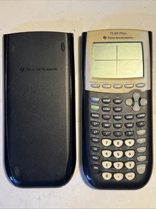 Texas Instruments TI-84 Plus Graphing Calculator Black With Cover - Picture 1 of 7