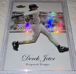 2007 Topps Finest Refractor Finest Moments Derek Jeter #RFM-DJ Disputed Dinger - Picture 1 of 7