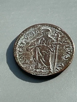 Raro 1644-55 Vaticano Italia Papa Inocencio X Cobre GUBBIO San Pablo Foto 1 de 4