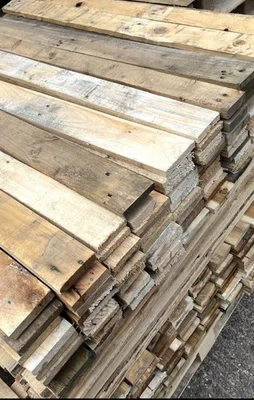 1m2- Reclaimed Pallet Wood Wall Cladding | Recycled boards - DIY - FREE P&P - Image 1 of 4